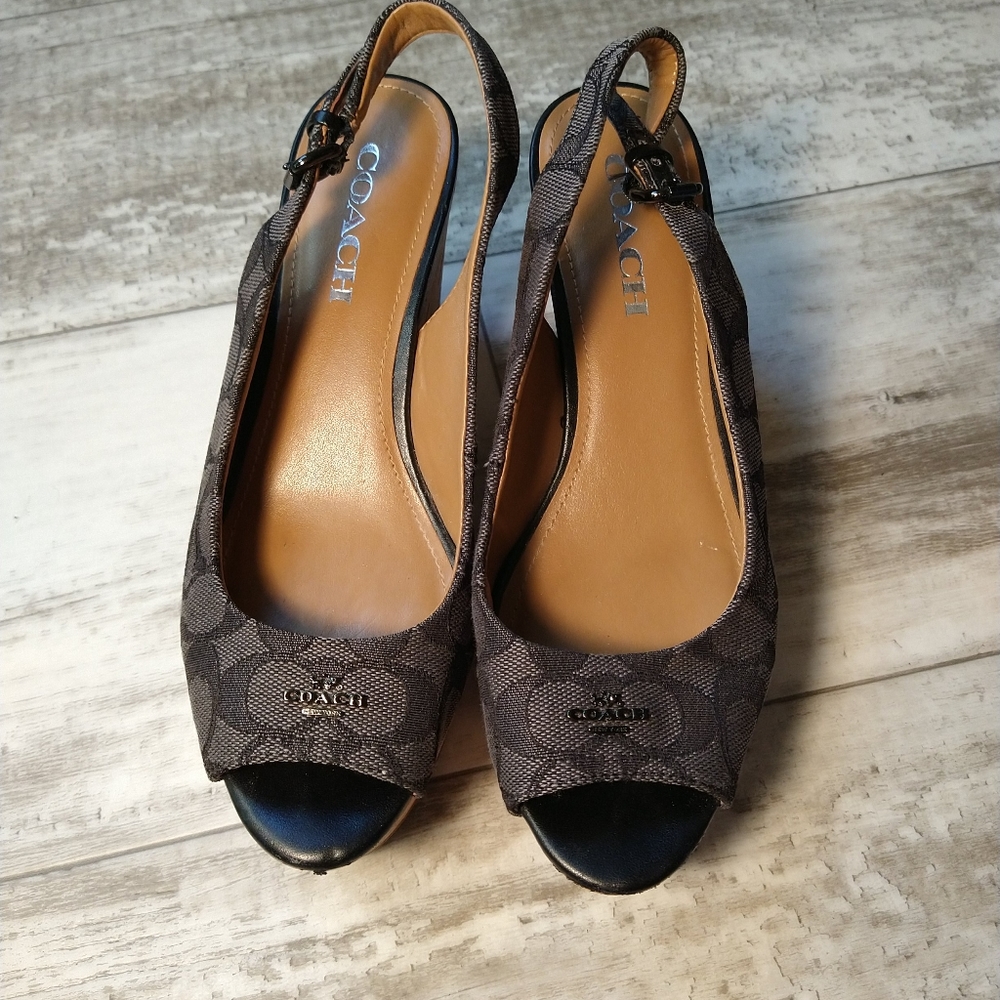 Coach Slingback Wedges